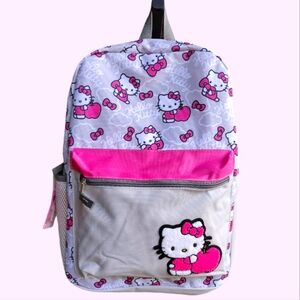 Nwt Hello Kitty Sanrio Pink & Grey Backpack